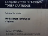 Standard C9702A Compatible Laser Toner Cartridge Yellow OEM Quality CTC9702A -- New