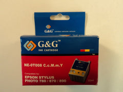 G&G Compatible Tri Color Ink Cartridge Epson Tri Color OEM Quality NE-0T008 -- New