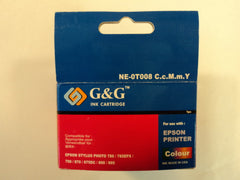 G&G Compatible Tri Color Ink Cartridge Epson Tri Color OEM Quality NE-0T008 -- New