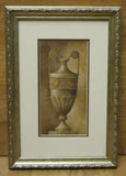 Framed Art Monkey Vase 16in x 11in Wood Glass Paper -- New