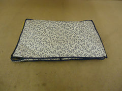 Cover Ups Dish Case 18in L x 12in W x 1in H White/Blue Floral Plastic -- Used