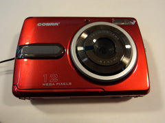 Cobra 12MP Digital Camera Red 2.4-in LTPS Color Display 8x Zoom DCA1220RED -- New
