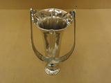 Brass Artware Flower Vase 14in H x 5 1/2in Diameter Chrome Handle 1342-N Brass -- New