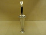 Brass Artware Flower Vase 14in H x 5 1/2in Diameter Chrome Handle 1342-N Brass -- New