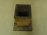 Handcrafted Flower Pot 13in H x 6in W x 6in L Midtone Stain Square Wood -- Used