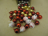 Standard Lot of 48 Ornament Balls 2in Diameter Red/Gold/Silver -- New