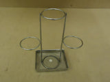 Standard Candle Holder 11in H x 11in W x 5in D Chrome Metal -- Used