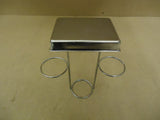 Standard Candle Holder 11in H x 11in W x 5in D Chrome Metal -- Used