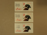 USPS Scott 2485a 29c Wood Duck Lot Of 3 Books 60 Stamps 1991 Mint Booklet -- New