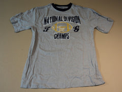 Faded Glory T-Shirt Football Logo 100% Organic Cotton Male Kids XL 14-16 Grays -- New No Tags