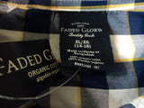 Faded Glory Shirt Button Down Collar Male Kids XL 14-16 Blues Plaids & Checks -- New With Tags