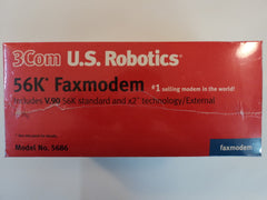 3Com US Robotics 56K Faxmodem External V.90 x2 Easy to Install and Use 5686 -- New