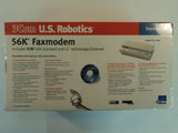3Com US Robotics 56K Faxmodem External V.90 x2 Easy to Install and Use 5686 -- New