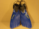 Tusa Scuba Fins Open Heel Blue/Black Size Regular Cetusy Symmetric -- Used