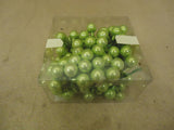 Designer Box of Hanging Balls Decorative 1in Diameter Green Glass -- Used