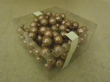 Designer Box of Hanging Balls Decorative 1in Diameter Bronze Glass -- Used