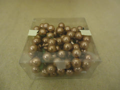 Designer Box of Hanging Balls Decorative 1in Diameter Bronze Glass -- Used