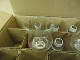 Designer Lot of 13 Candle Holders 3in H x 2 3/8in Diameter Clear Tealights Glass -- New