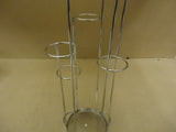 Designer Candle Holder Stand 28in H x 7in D Chrome Hold 6 Candles Metal -- Used