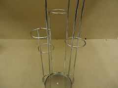 Designer Candle Holder Stand 28in H x 7in D Chrome Hold 6 Candles Metal -- Used