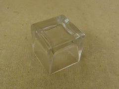 Designer Flower Pot 2 1/2in x 2 1/2in x 2 1/2in Clear Modern Rectangular Glass -- Used