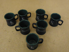 Seattle Mariners Lot of 7 Mug Shots Blue/Green 2oz Espresso 659910 Ceramic -- New