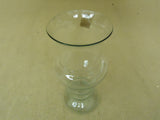 Designer Flower Vase 8in H x 4in Diameter Clear Modern Round Curved Glass -- New