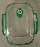 Kitchen Container with Lid 10in x 6 1/2in x 5 1/2in Plastic 4.2L 4.4QT -- Used