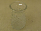 Designer Flower Vase 5 1/2in H x 3 1/2in Diameter Clear Hexagon Round Top Glass -- Used