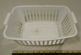 Epic Small White Basket 12in x 8in x 5in Plastic -- Used