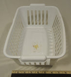 Epic Small White Basket 12in x 8in x 5in Plastic -- Used