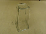 Standard Vase Modern 9in H x 4 1/2in W x 4 1/2in D Clear Square Glass -- Used