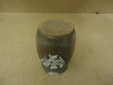 Designer Vase Decorative 8in H x 6in Diameter Green/Brown Ceramic -- Used