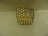 Designer Basket 13in H x 11in W x 11in D Woodtone Handle Plastic Liner Wicker -- New