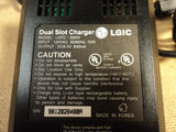 LGIC Dual Slot Handset Charging Base Black Cradle LGTC-300W -- Used