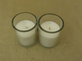 Standard Candles 4in H x 3in Diameter Clear/White Set of 2 Class Wax -- New