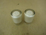 Standard Candles 4in H x 3in Diameter Clear/White Set of 2 Class Wax -- New