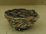 Handcrafted Bowl 4in Diameter x 2in H Woodtone Round Twigs Grass -- Used