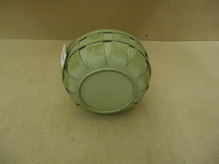 Designer Flower Basket 12in H x 8in Diameter Green Round Plastic Liner Wood -- New