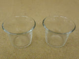 Standard Candle Holders 2 3/8in Diameter x 2in H Clear Set of 2 Round Glass -- New