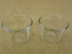 Standard Candle Holders 2 3/8in Diameter x 2in H Clear Set of 2 Round Glass -- New