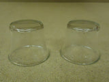 Standard Candle Holders 2 3/8in Diameter x 2in H Clear Set of 2 Round Glass -- New