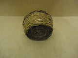 Handcrafted Basket 14in H x 9in Diameter Woodtone Handle Wicker -- New