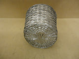 Handcrafted Basket 12in Diameter x 11in H Silver Wicker -- Used