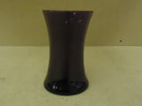 Designer Flower Vase Modern 8in H x 5in Diameter Purple Wide Mouth Glass -- New