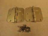 National Door Hinges 1 1/2in W x 3 1/2in L Satin Brass Finish Set of 2 512R5/8 -- Used