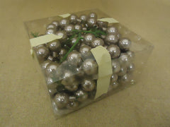 Designer Glass Balls Decorative Silver 1in Diameter Lot of 50+ -- Used