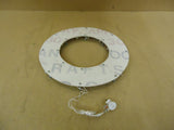 Custom Made Light Fixture 16in D x 1 1/2in H White/Clear Round Xmas Lights -- Used