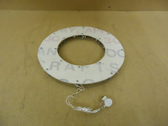 Custom Made Light Fixture 16in D x 1 1/2in H White/Clear Round Xmas Lights -- Used