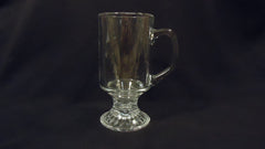 Set of 4 Clear Mugs 5 1/2in x 4in x 3in Glass -- Used